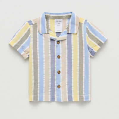 Okie Dokie Baby Boys Short Sleeve Button-Down Shirt