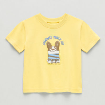 Okie Dokie Baby Boys Round Neck Short Sleeve Regular Fit Graphic T-Shirt