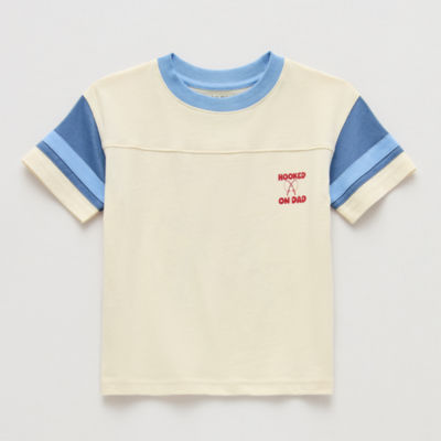 Okie Dokie Toddler & Little Boys Round Neck Short Sleeve Relaxed Fit Graphic T-Shirt