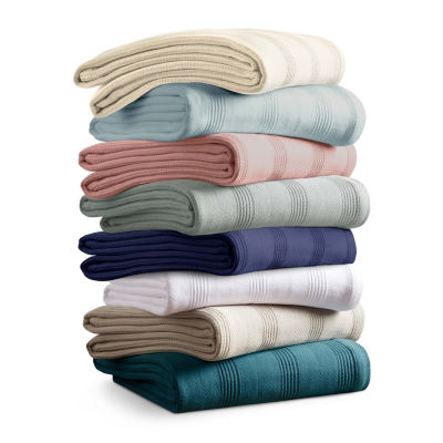 Vellux All Season Knit Cotton Collection Blanket