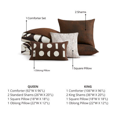 Bebejan Toffee Web 5-pc. Midweight Reversible Comforter Set