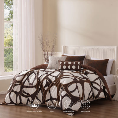 Bebejan Toffee Web 5-pc. Midweight Reversible Comforter Set