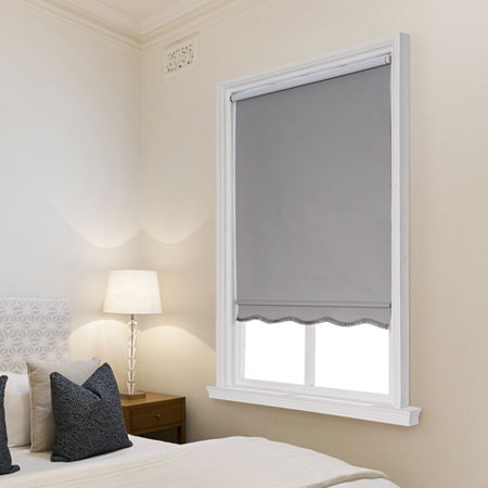 Asstd National Brand Charlotte Cut-to-width Cordless Blackout Roller Shade In Gray