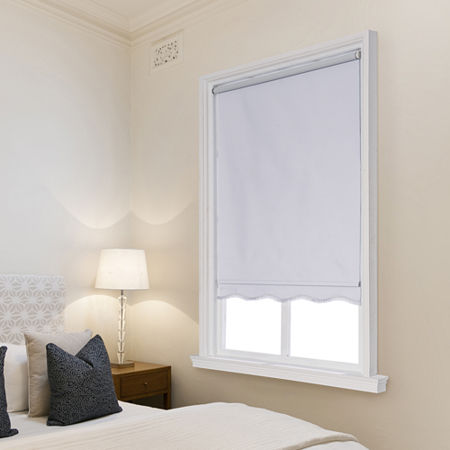 Asstd National Brand Charlotte Cut-to-width Cordless Blackout Roller Shade In White