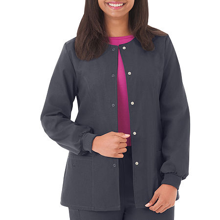 Fundamentals By White Swan 14740 Warm-Up Womens Scrub Jacket, X-small, Gray