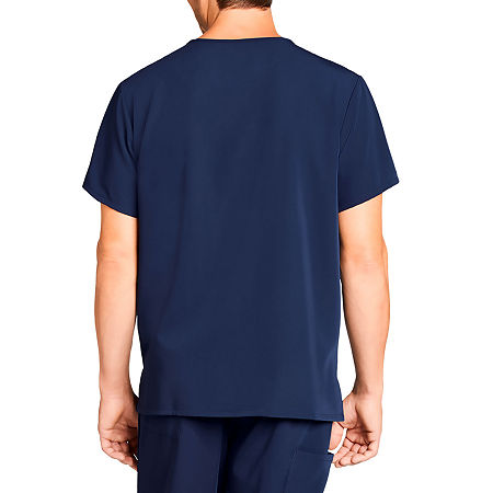 Jockey 2371 Unisex Adult V Neck Stretch Fabric Short Sleeve Scrub Top, X-small, Blue