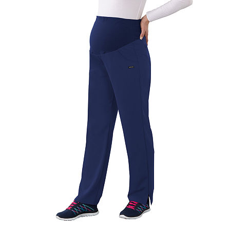 Jockey 2459 Womens Maternity Stretch Fabric Scrub Pants, Medium, Blue