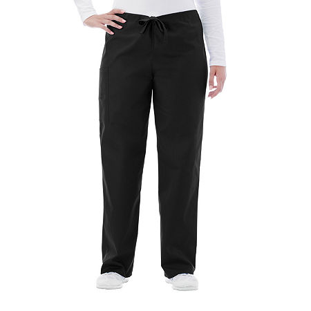 Fundamentals By White Swan 14920 Drawstring Unisex Adult Scrub Pants, X-small, Black