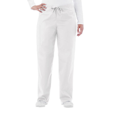 Fundamentals By White Swan 14920 Drawstring Unisex Adult Scrub Pants, Small, White