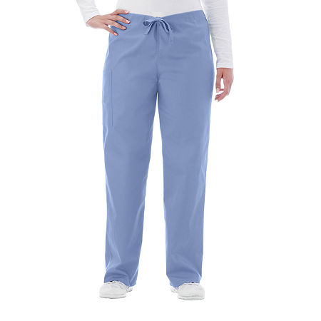 Fundamentals By White Swan 14920 Drawstring Unisex Adult Short Scrub Pants, X-large Short, Blue