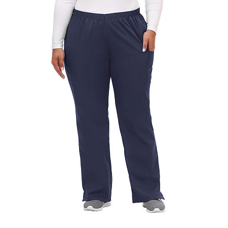 Fundamentals By White Swan 14920 Drawstring Unisex Adult Big And Tall Scrub Pants, Medium Tall, Blue