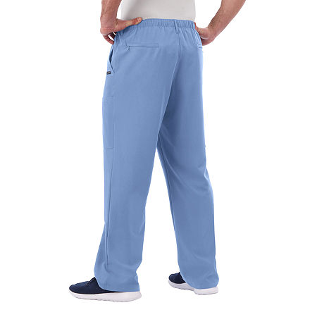 Jockey 2305 Mens Short Stretch Fabric Scrub Pants, Small Short, Blue