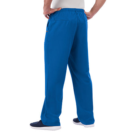 Jockey 2305 Mens Short Stretch Fabric Scrub Pants, Medium Short, Blue