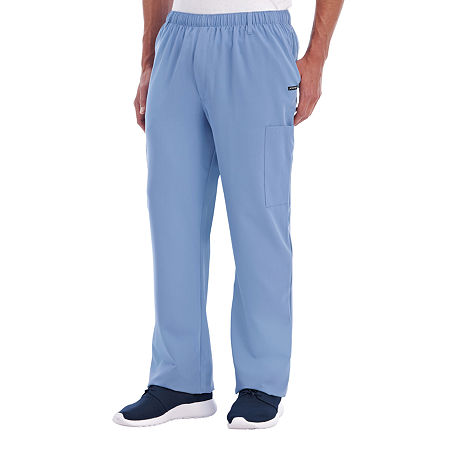 Jockey 2305 Mens Short Stretch Fabric Scrub Pants, Small Short, Blue