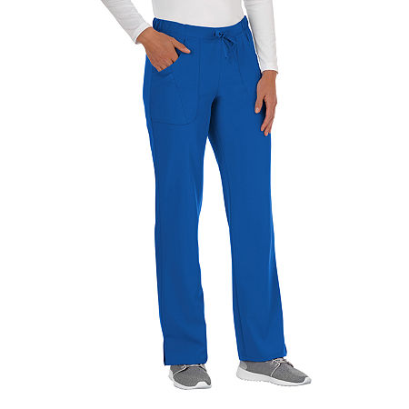 Jockey 2377 Womens Tall Stretch Fabric Scrub Pants, Medium Tall, Blue