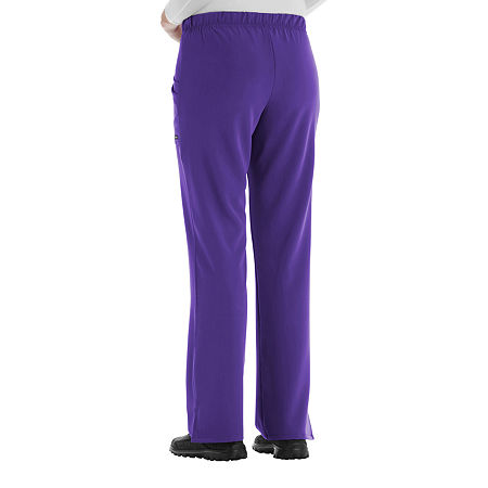 Jockey 2377 Womens Petite Stretch Fabric Scrub Pants, Petite Medium, Purple