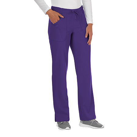 Jockey 2377 Womens Petite Stretch Fabric Scrub Pants, Petite Medium, Purple