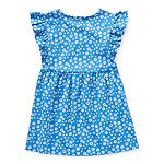 Okie Dokie Toddler Girls Short Sleeve Flutter Sleeve A-Line Dress