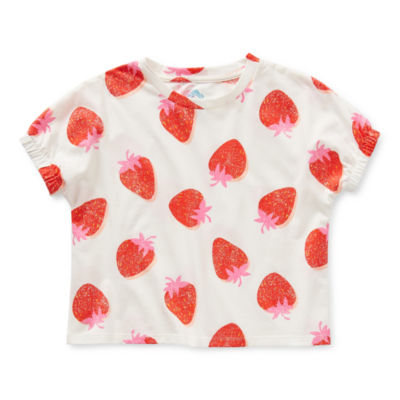 Thereabouts Little & Big Girls Round Neck Short Sleeve Graphic T-Shirt