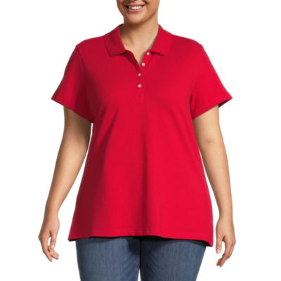 St john's bay womens polo clearance shirts