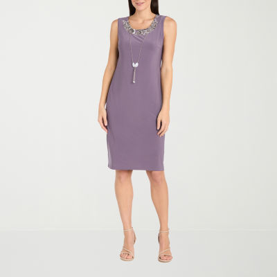 R&M Richards Women's Jacket Dress With Side Slit - Glitter & Rhinestone Evening Cocktail Dress - View #4