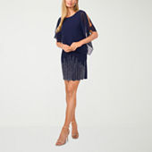 Premier Amour Womens Short Sleeve Evening Gown