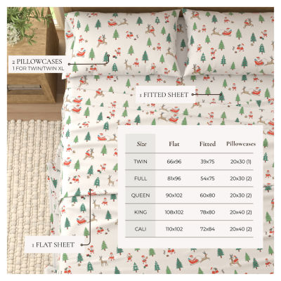 Linery Holiday Flannel Sheet Set
