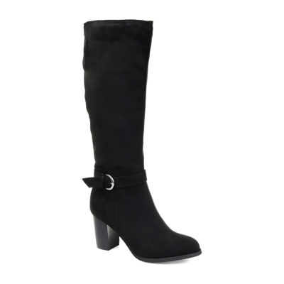 Journee Collection Womens Joelle Stacked Heel Dress Boots