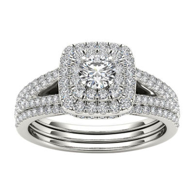 1 CT.T.W. Natural Diamond 10K Gold Bridal Set