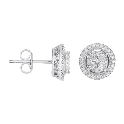 TruMiracle® 1/4 CT.T.W. Natural Diamond Round Sterling SIlver Earrings