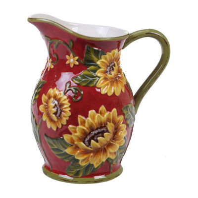 Certified International Sunset Sunflower Serving Pitcher, Color Red JCPenney