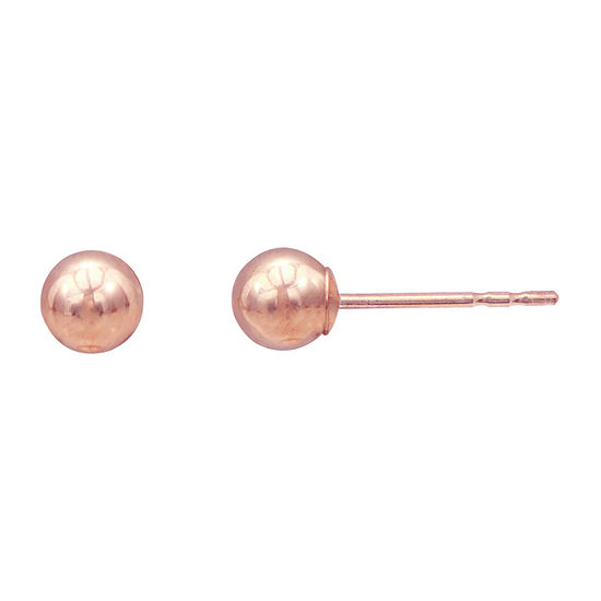 Toc 10K Rose Gold 4mm Ball Stud Earrings