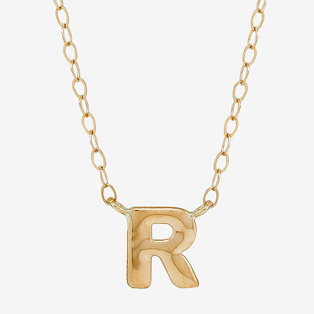 Womens 10K Gold 18 Inch Pendant Necklace, One Size