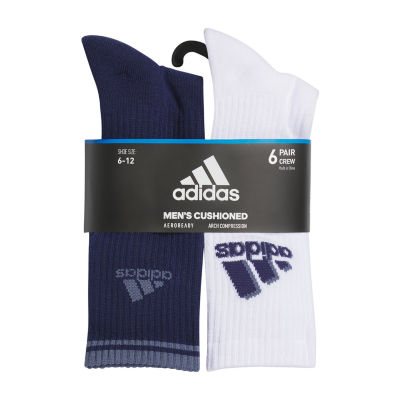 adidas Cushion Mix Mens 6 Pair Crew Socks