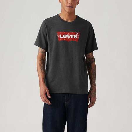 Levi's Mens Crew Neck Short Sleeve Relaxed Fit T-Shirt, X-large, Gray