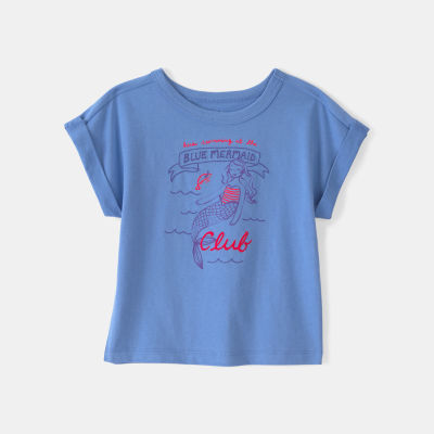 Carter's Toddler Girls Round Neck Short Sleeve Regular Fit Graphic T-Shirt