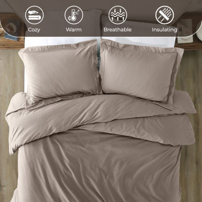 SUPERIOR® Rome Cotton Geometric Warm Reversible Duvet Cover