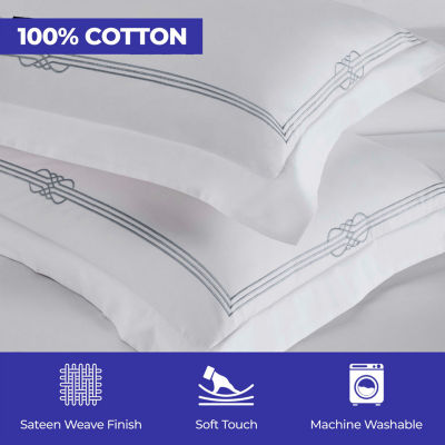 SUPERIOR® Moonlawn Cotton Embroidered Floral Duvet Cover