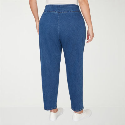 Alfred Dunner Austin Womens Mid Rise Straight Leg Jean