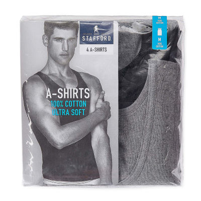 Stafford Super Soft Cotton Mens Sleeveless 4 Pack Tank