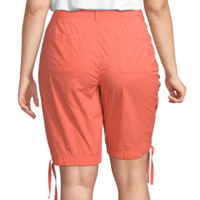 St. John's Bay Womens Mid Rise Bermuda Short-Plus