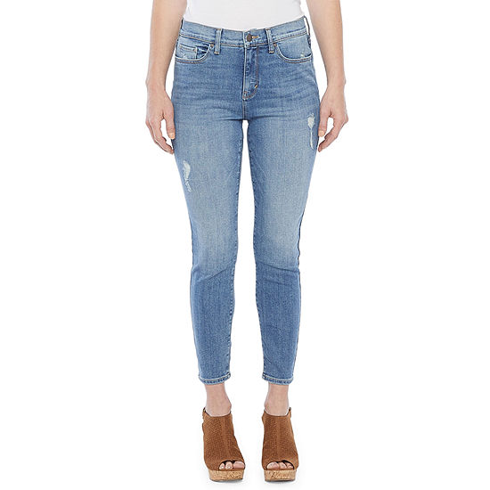 a.n.a Ripped Womens High Rise Cropped Skinny Fit Jean