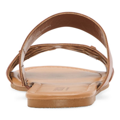 a.n.a Womens Dual Band Flat Sandals