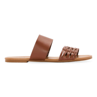 a.n.a Womens Dual Band Flat Sandals