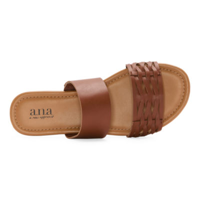 a.n.a Womens Dual Band Flat Sandals