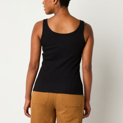 a.n.a Womens U Neck Sleeveless Ribbed Tank Top