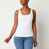 Hanes Women's Stretch Cotton Cami With Built-In Shelf Bra, Style O9342