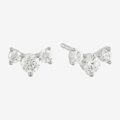(H-I / Si2) 1/3 CT. T.W. Lab Grown White Diamond 10K White Gold Stud Earrings