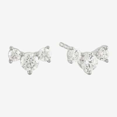 (H-I / Si2) 1/3 CT. T.W. Lab Grown White Diamond 10K White Gold Stud Earrings