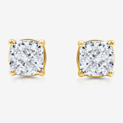 Ever Star (G / Vs2) 2 CT. T.W. Lab Grown White Diamond 14K Gold 14K White Gold Round Cushion Stud Earrings